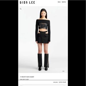 Dion Lee Y FRONT MINI SKIRT